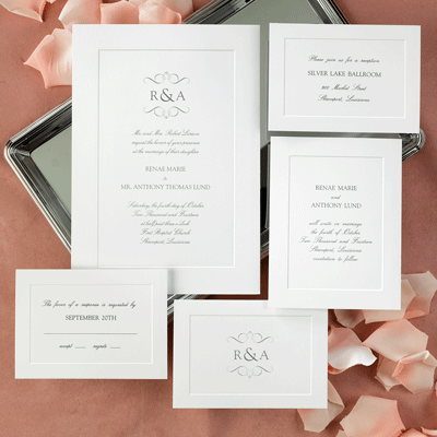 Monogrammed Wedding Invitations